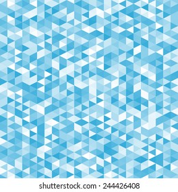 Geometric shape pattern simple mess of soft blue random halftone triangles texture design element