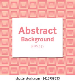 Geometric shape with pink color background. Abstract geometric background. Vector illustration.