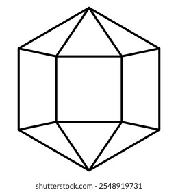 Ícone de forma de icosaedro de estrutura de figura de arte abstrata de forma geométrica, polígono