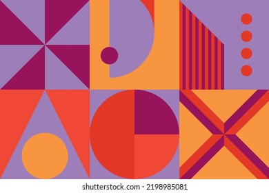 Geometric shape print. Modern style minimalistic forms