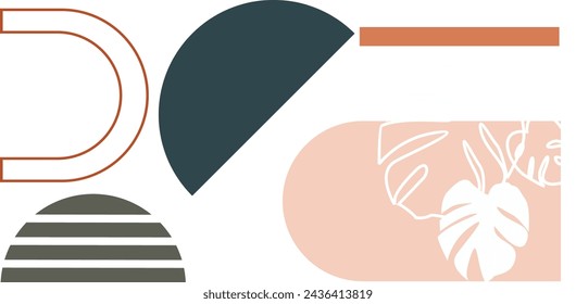 Geometric shape recolorable vector element