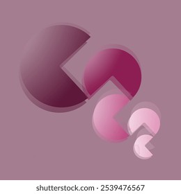 Forma geométrica com gradações vermelhas