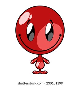 geometric shape round in the form of little man