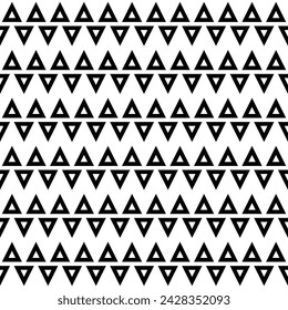 Geometric shape seamless pattern design. Black zidzag repeating pattern on white background vector. Wall and floor ceramic tiles pattern.