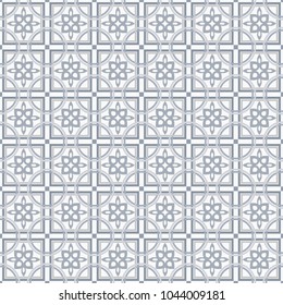 Geometric shape seamless pattern in gray color for design, printing,wallpaper.