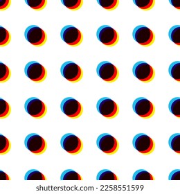 Forma geométrica sin inconvenientes en el estilo de impresión risográfica de moda. Vector Fondo moderno para el diseño y la tarjeta, cubiertas, paquete, papel envolvente.