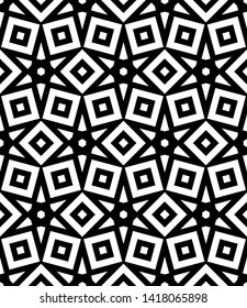 Geometric Shape Seamless Pattern Vector Art Illustration
