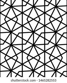 Geometric Shape Seamless Pattern Vector Art Illustration