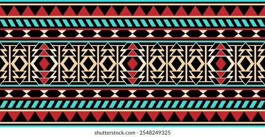 Geometric shape in a seamless repeat pattern - Vector Illustration