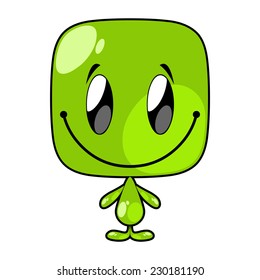 geometric shape square in the form of little man