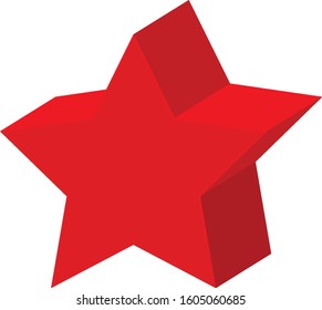 Forma geométrica de la estrella en la ilustración roja