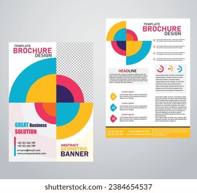 Geometric shape style annual report cover ,brochure design template
