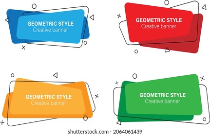 geometric shape template design banner