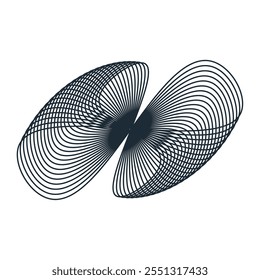 figura torcida de forma geométrica isolada
