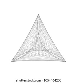 Geometric shape, vector triangle isolated on white background. Abstract symbols and elements.