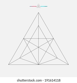 Geometric shape, vector triangle isolated