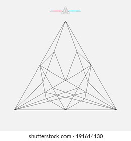 Geometric shape, vector triangle isolated