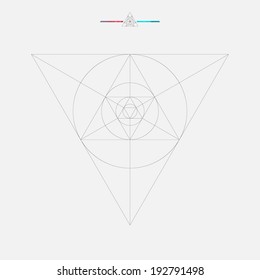 Geometric shape, vector triangle isolated