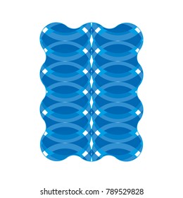 geometric shape with waves curve background