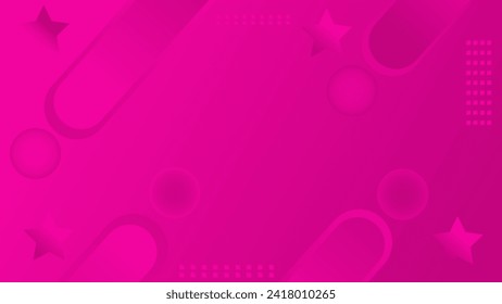 Geometric shaped background template vector design, modern template color pink