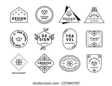 Vector de colección de placas con forma geométrica