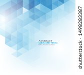 
Geometric shaped design of blue hexagons. Brochure Template