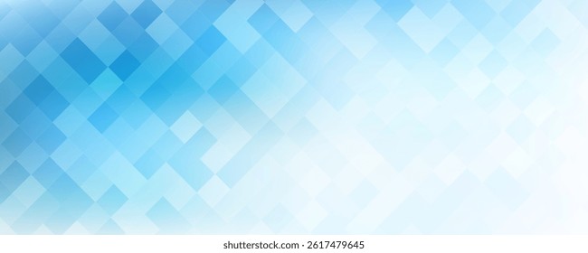 Geometric shaped design of blue hexagons. Brochure Template