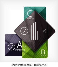 Geometric shaped option banner / infographic box / presentation panel design template