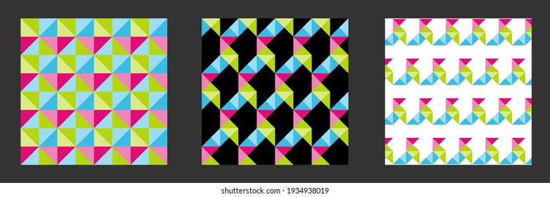 Geometric shaped pattern forming an origami hen dish for printing on fabric or wallpaper for a child's room. 