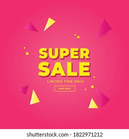 geometric shaped sale banner background