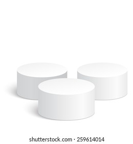 Geometric shapes, 3d cylinder. Platform, podium to advertise various objects