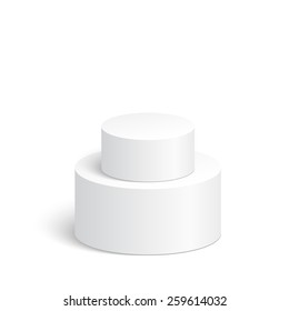 Geometric shapes, 3d cylinder. Platform, podium to advertise various objects