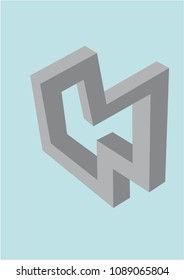 geometric shapes 3D vector drawing