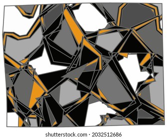 Patrón artístico abstracto de formas geométricas 