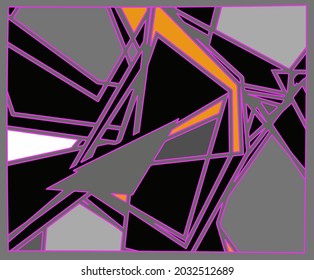 Patrón artístico abstracto de formas geométricas 