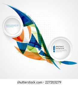 Geometric shapes abstract background, can be used for business presentations, website background, brochure cover 