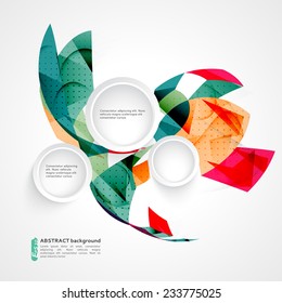 Geometric shapes abstract background, can be used for business presentations, website background, brochure cover 