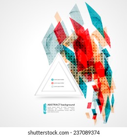 Geometric shapes abstract background, can be used for business presentations, website background, brochure cover 