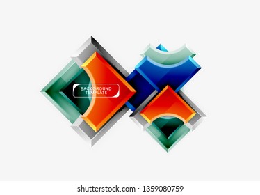 Geometric shapes abstract background. Vector