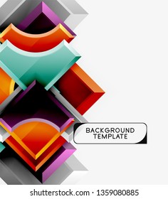 Geometric shapes abstract background. Vector