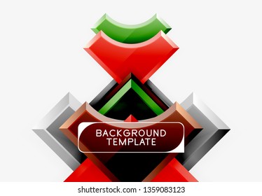 Geometric shapes abstract background. Vector