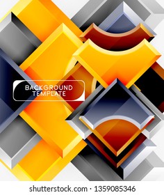 Geometric shapes abstract background. Vector