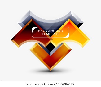 Geometric shapes abstract background. Vector