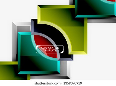 Geometric shapes abstract background. Vector
