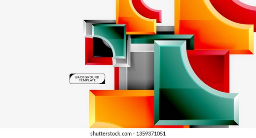 Fondo abstracto de formas geométricas. Vector