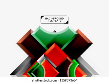 Geometric shapes abstract background. Vector
