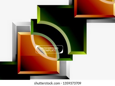 Geometric shapes abstract background. Vector