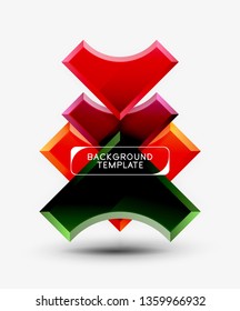 Geometric shapes abstract background. Vector
