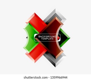 Geometric shapes abstract background. Vector