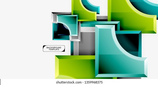 Geometric shapes abstract background. Vector